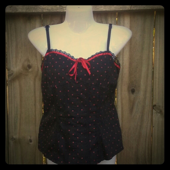 ♦SOLD♦Vintage MORBID THREADS Polka Dot Gothic Top - Picture 3 of 6